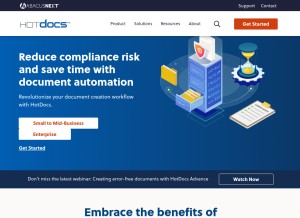 How hotdocs.com looks like on a tablet such as an iPad.