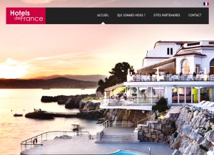 How hotel-france.com looks like on a tablet such as an iPad.