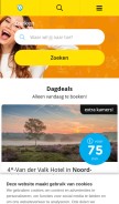 How hoteldeal.nl looks like on a mobile device such as an iPhone.