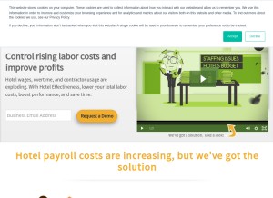 How hoteleffectiveness.com looks like on a tablet such as an iPad.