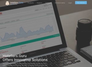 How hoteliers.guru looks like on a tablet such as an iPad.