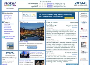 How hotelinteractive.com looks like on a tablet such as an iPad.