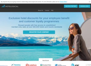 How hotelogical.com looks like on a tablet such as an iPad.