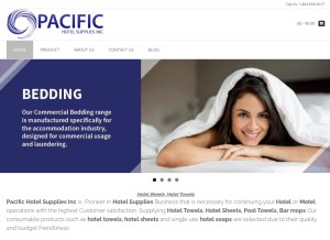 How hotelsheetsusa.com looks like on a tablet such as an iPad.