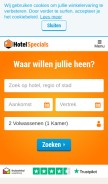 How hotelspecials.nl looks like on a mobile device such as an iPhone.