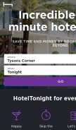 How hoteltonight.com looks like on a mobile device such as an iPhone.