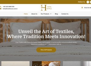 How hoteltowel.com.tr looks like on a tablet such as an iPad.