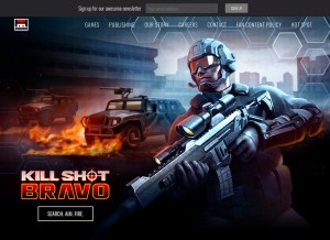 How hotheadgames.com looks like on a tablet such as an iPad.