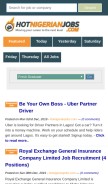 How hotnigerianjobs.com looks like on a mobile device such as an iPhone.