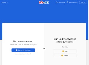 How hotornot.com looks like on a tablet such as an iPad.