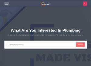 How hotprospect.us looks like on a tablet such as an iPad.