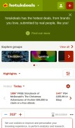 How hotukdeals.com looks like on a mobile device such as an iPhone.