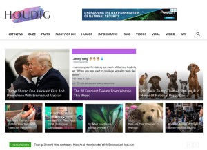 How houdig.com looks like on a tablet such as an iPad.