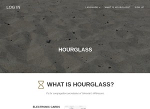 How hourglass-app.com looks like on a tablet such as an iPad.