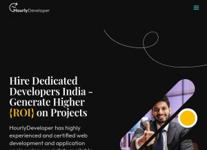 How hourlydeveloper.io looks like on a tablet such as an iPad.