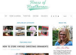 How houseofhawthornes.com looks like on a tablet such as an iPad.