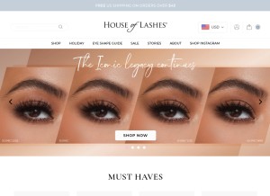 How houseoflashes.com looks like on a tablet such as an iPad.