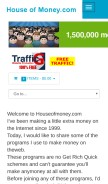How houseofmoney.com looks like on a mobile device such as an iPhone.