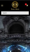 How houseofspells.co.uk looks like on a mobile device such as an iPhone.