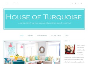 How houseofturquoise.com looks like on a tablet such as an iPad.