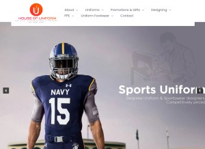 How houseofuniform.qa looks like on a tablet such as an iPad.