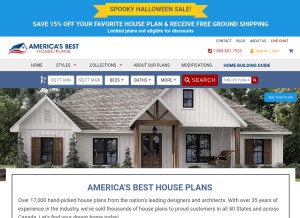 How houseplans.net looks like on a tablet such as an iPad.