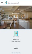How houses.net looks like on a mobile device such as an iPhone.