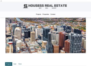 How housess.ca looks like on a tablet such as an iPad.