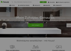 How houzz.de looks like on a tablet such as an iPad.