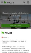 How houzz.dk looks like on a mobile device such as an iPhone.
