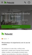 How houzz.es looks like on a mobile device such as an iPhone.