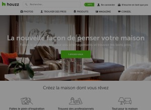 How houzz.fr looks like on a tablet such as an iPad.