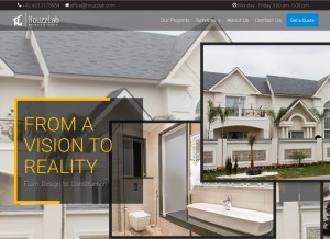 How houzzlab.com looks like on a tablet such as an iPad.