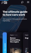 How howacarworks.com looks like on a mobile device such as an iPhone.