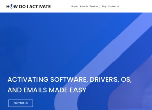 How howdoiactivate.com looks like on a tablet such as an iPad.