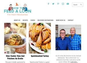 How howtofeedaloon.com looks like on a tablet such as an iPad.