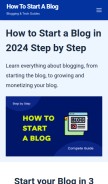 How howtostartablog.net looks like on a mobile device such as an iPhone.