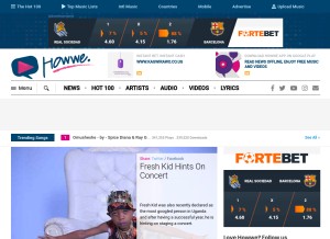 How howwebiz.ug looks like on a tablet such as an iPad.