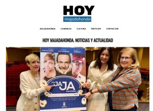 How hoymajadahonda.com looks like on a tablet such as an iPad.
