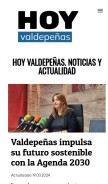 How hoyvaldepenas.com looks like on a mobile device such as an iPhone.