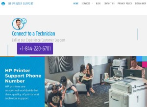 How hp-printer-support.us looks like on a tablet such as an iPad.