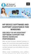 How hp-support-assistant-us.com looks like on a mobile device such as an iPhone.