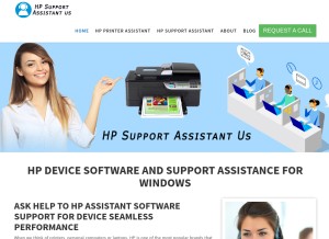 How hp-support-assistant-us.com looks like on a tablet such as an iPad.