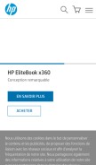 How hp.com looks like on a mobile device such as an iPhone.