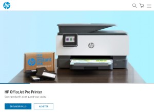 How hp.com looks like on a tablet such as an iPad.