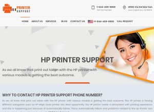 How hpprintersupportpro.net looks like on a tablet such as an iPad.