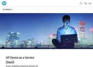 How hptouchpointmanager.com looks like on a tablet such as an iPad.
