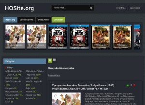 How hqsite.org looks like on a tablet such as an iPad.