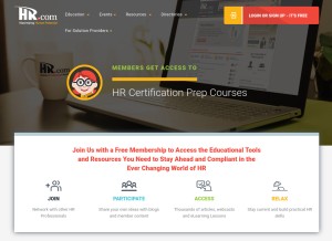 How hr.com looks like on a tablet such as an iPad.