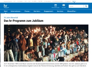 How hr.de looks like on a tablet such as an iPad.